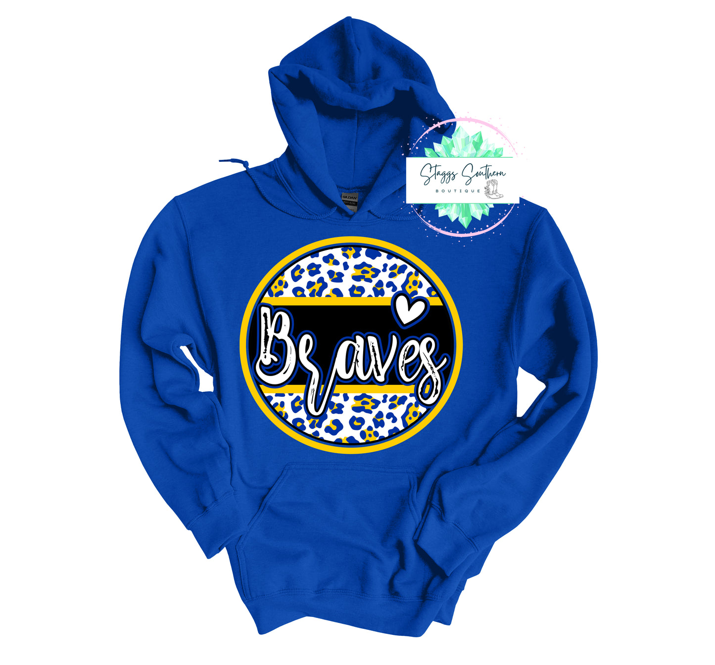 Braves W/ Heart Hoodie