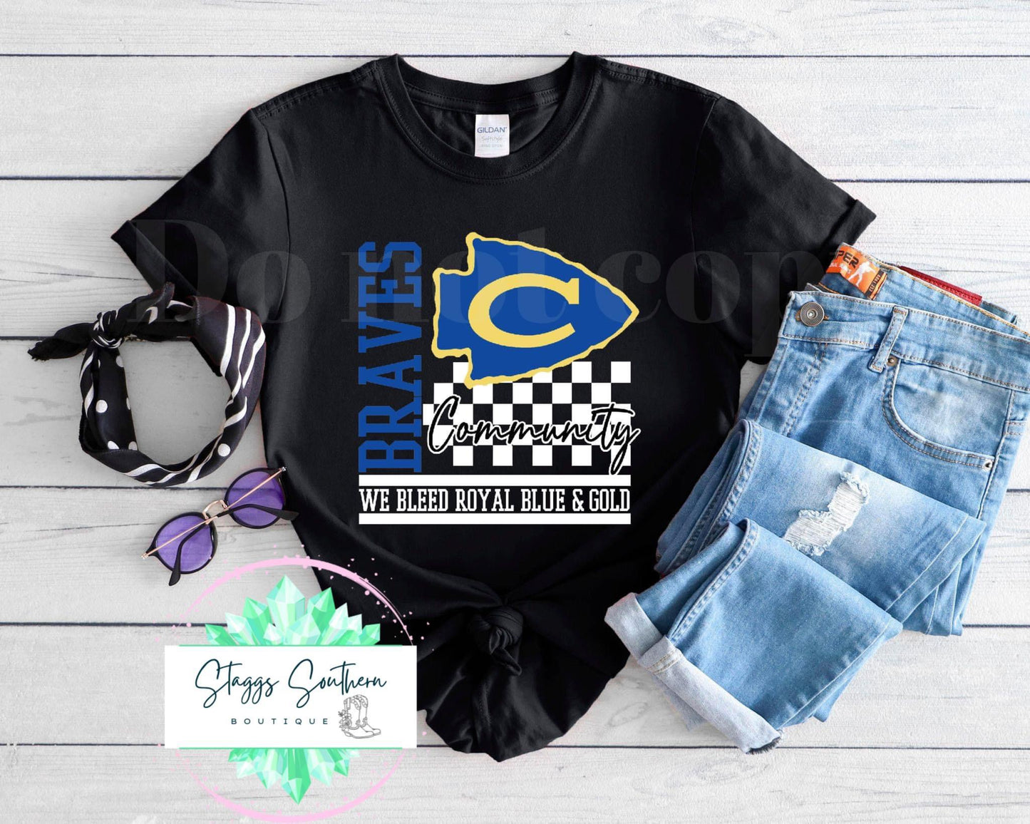 Community Braves Checkered
