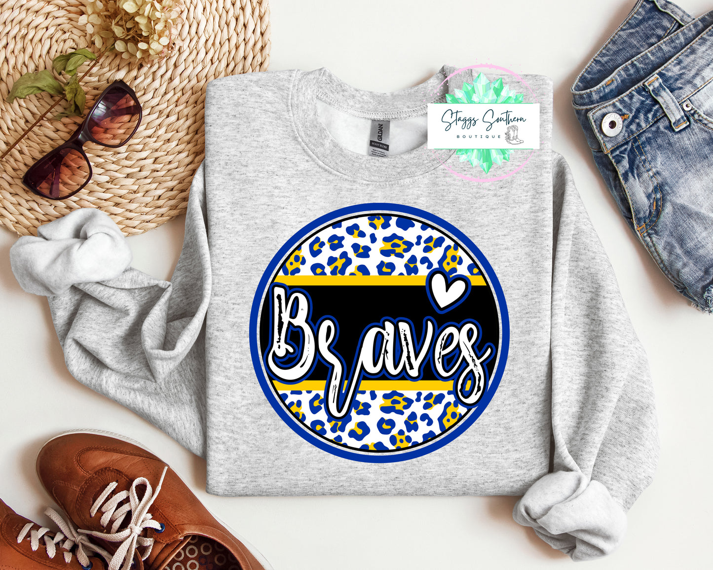 Braves Heart Sweatshirt
