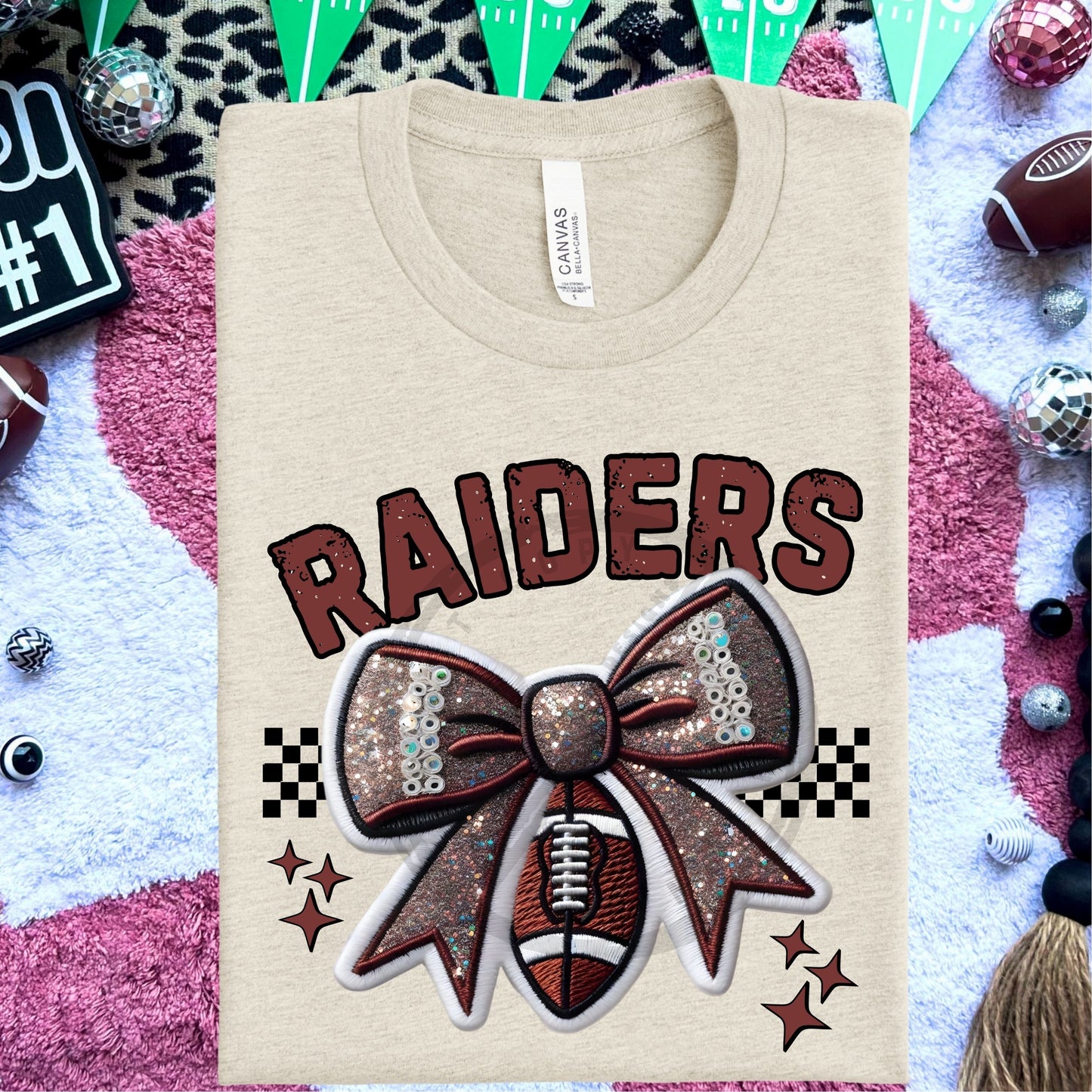 Raiders Football Bow