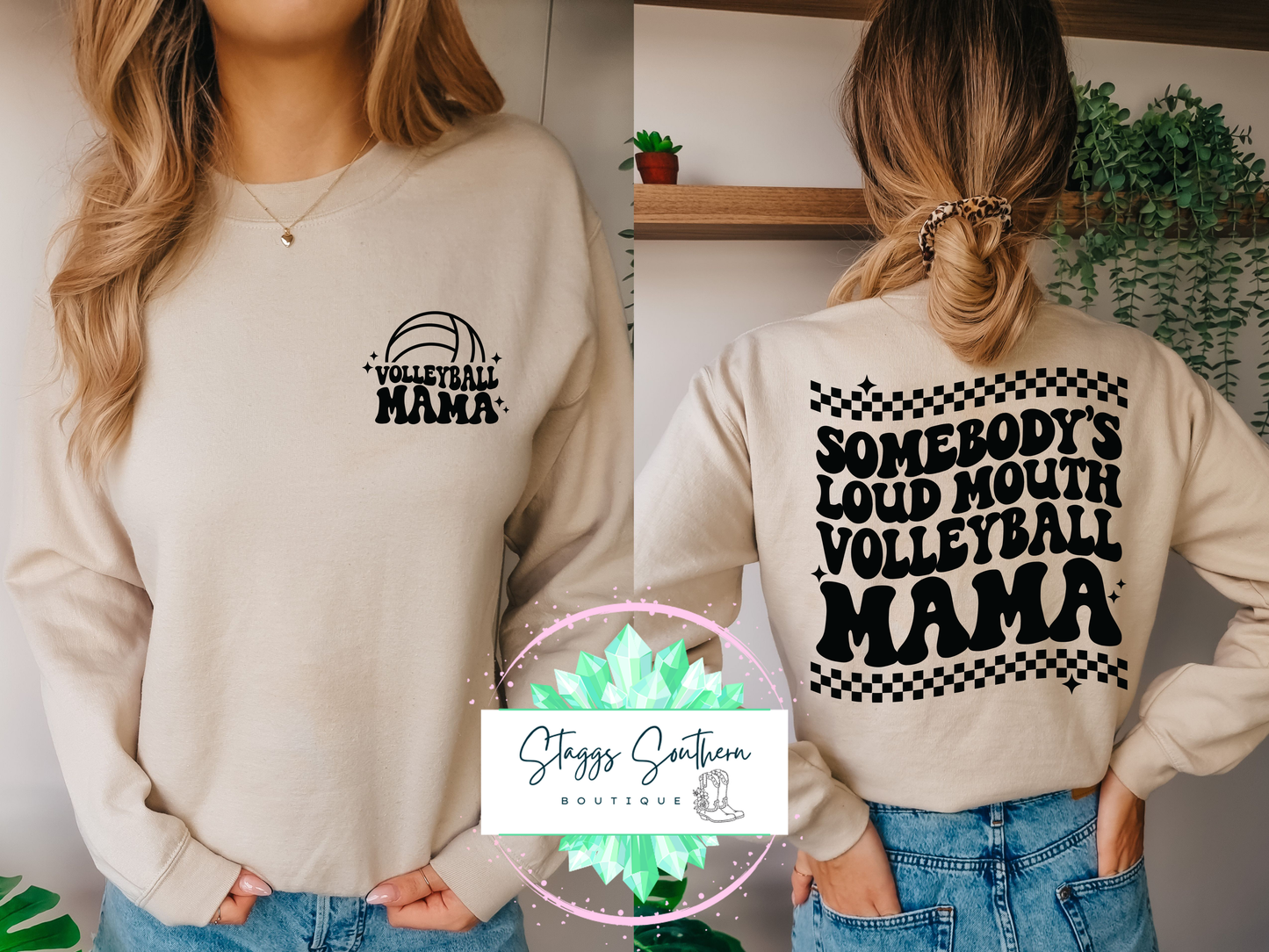 Sweater Loud Mouth Volleyball Mama Custom