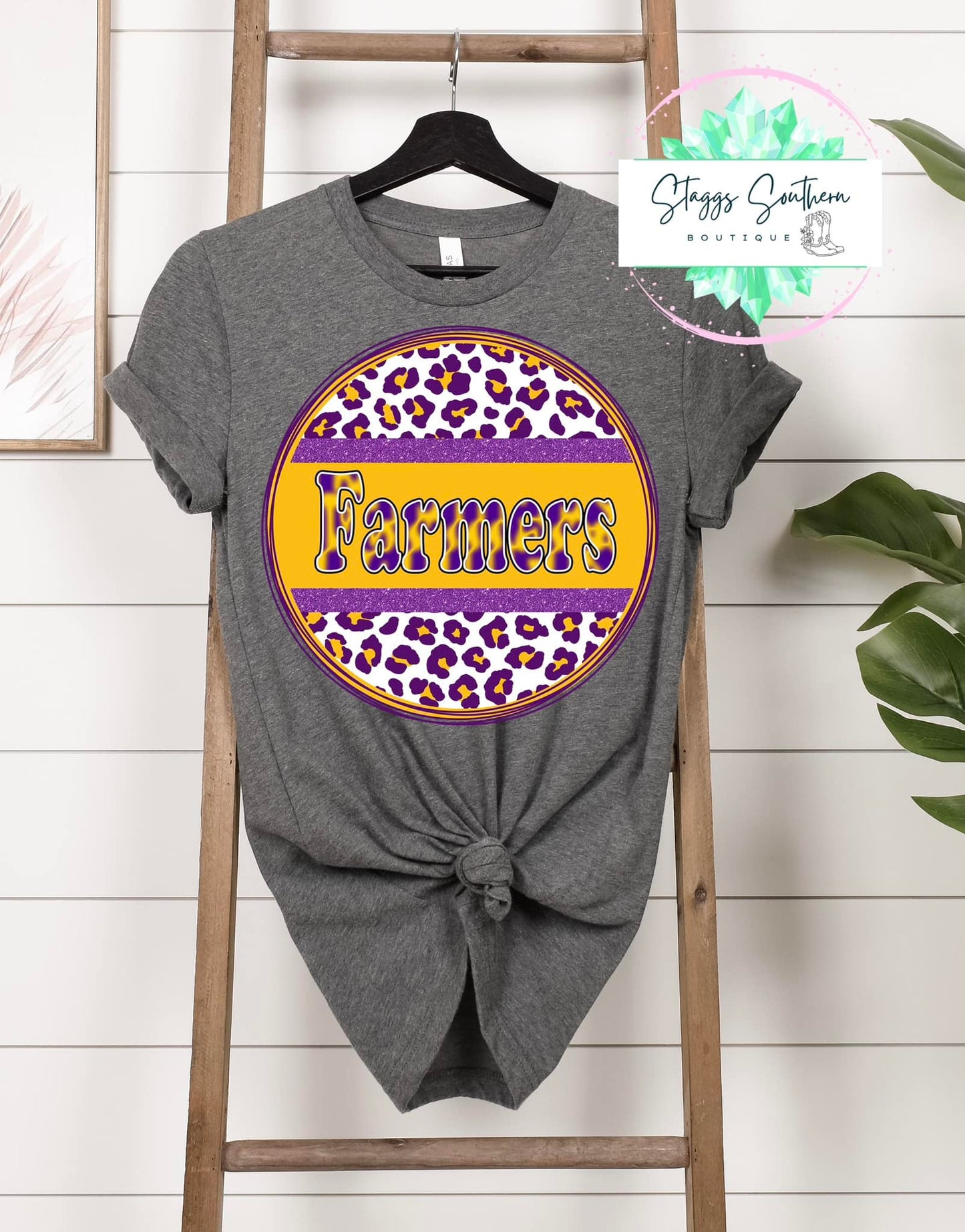 Farmersville Circle Cheetah Custom Tee