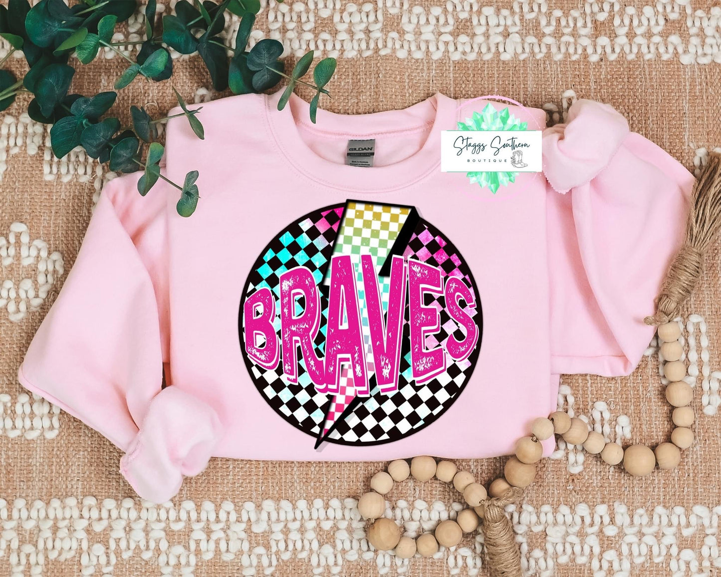 Braves Retro Pink Sweatshirt