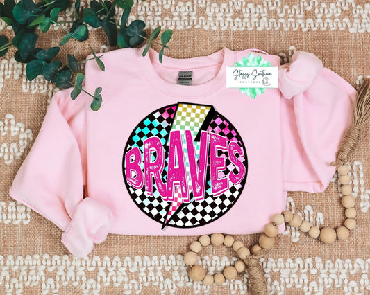 Braves Retro Pink Sweatshirt