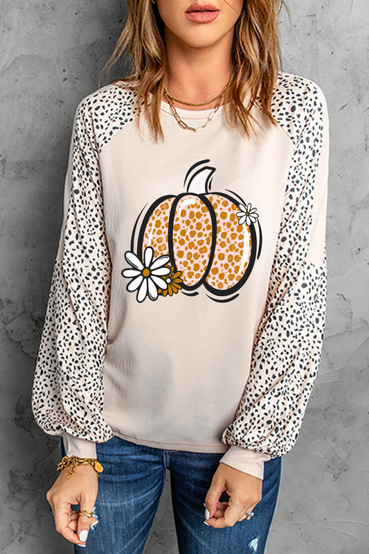 Pumpkin Floral Long Sleeve Shirt