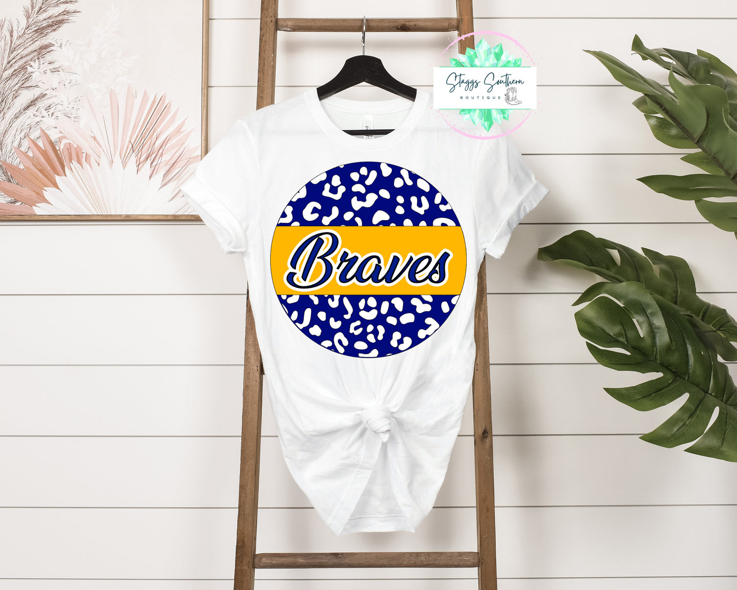 Braves Cheetah Circle Custom Tee