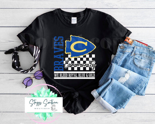 Community Braves Checkered