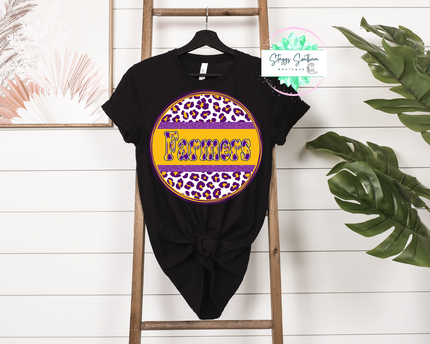 Farmersville Circle Cheetah Custom Tee