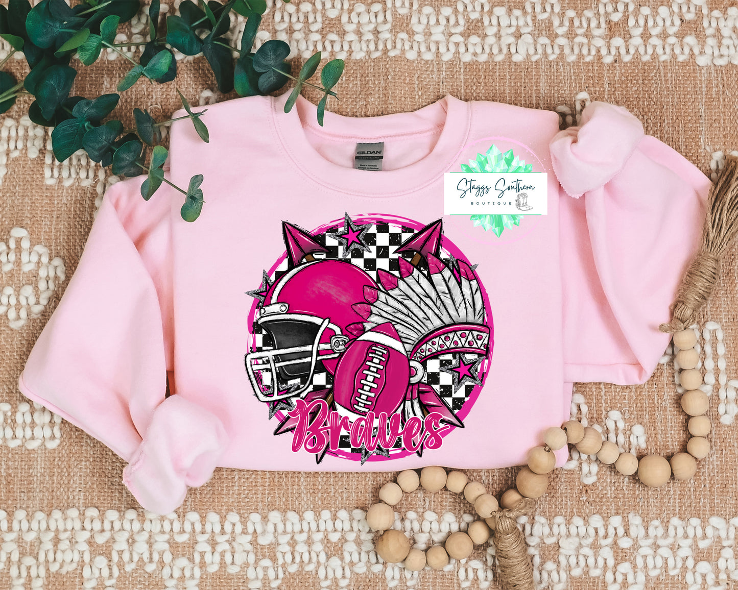 Braves Pink Football/ Helmet