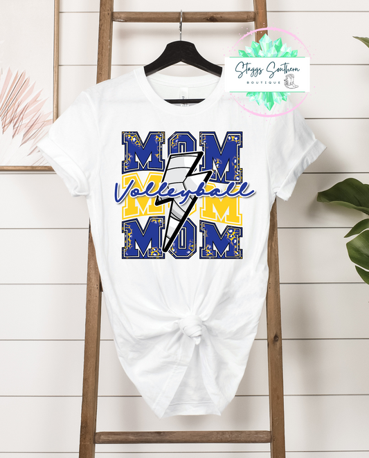 Volleyball mom W/ lightening bolt