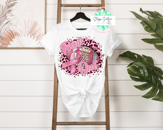 Pink Out Custom Football Tee