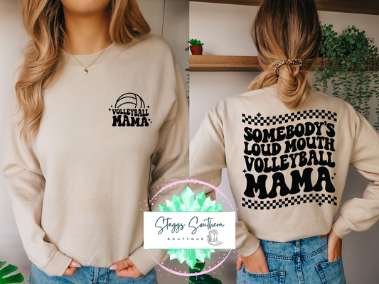 Sweater Loud Mouth Volleyball Mama Custom