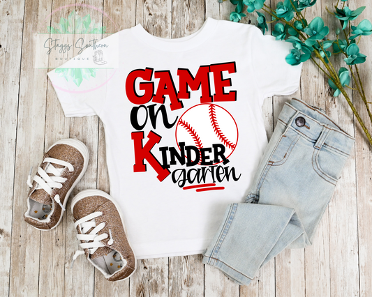 Game On Kindergarten Custom Tee
