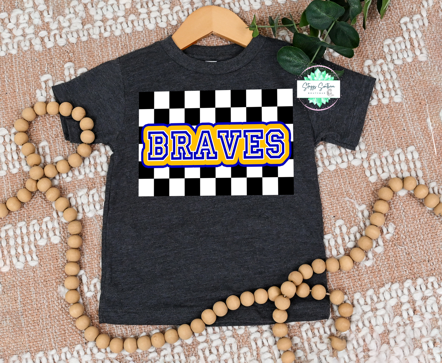 Checkered Braves Custom Tee