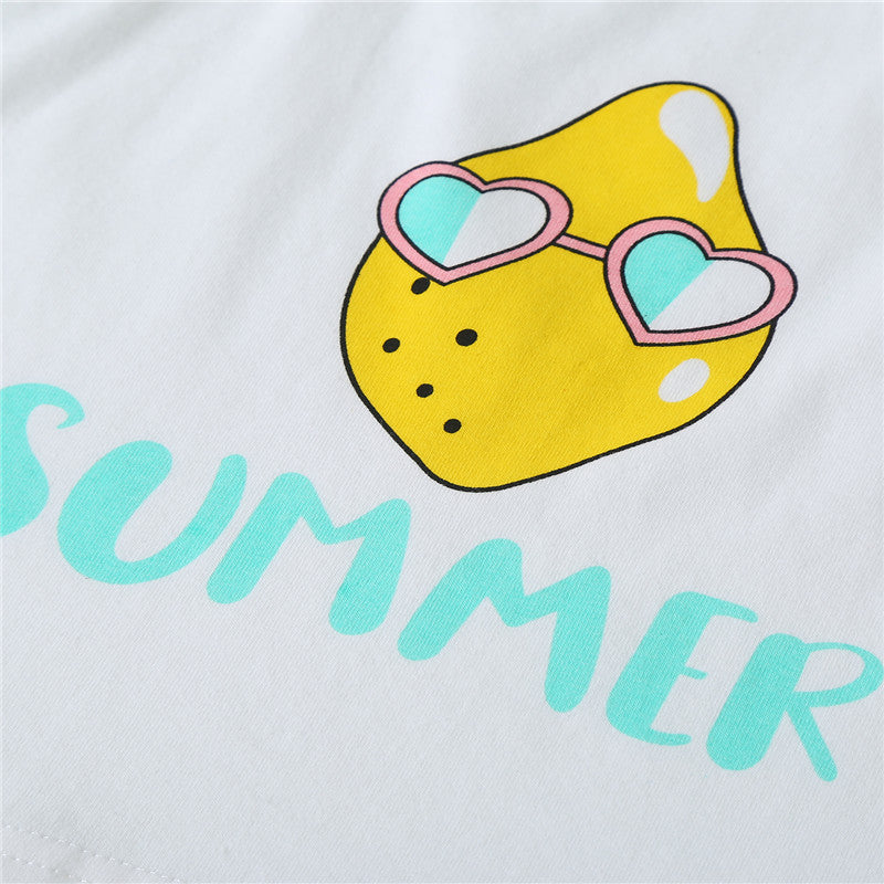 Summer Graphic Cami and Lemon Shorts Set