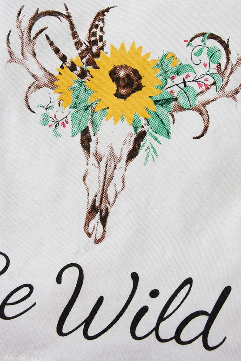 Be wild graphic tee and shorts set